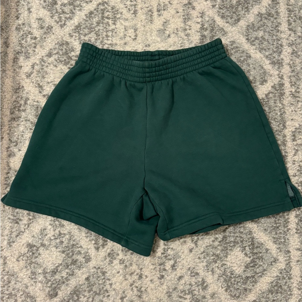 Aritzia Green Sweat Short
